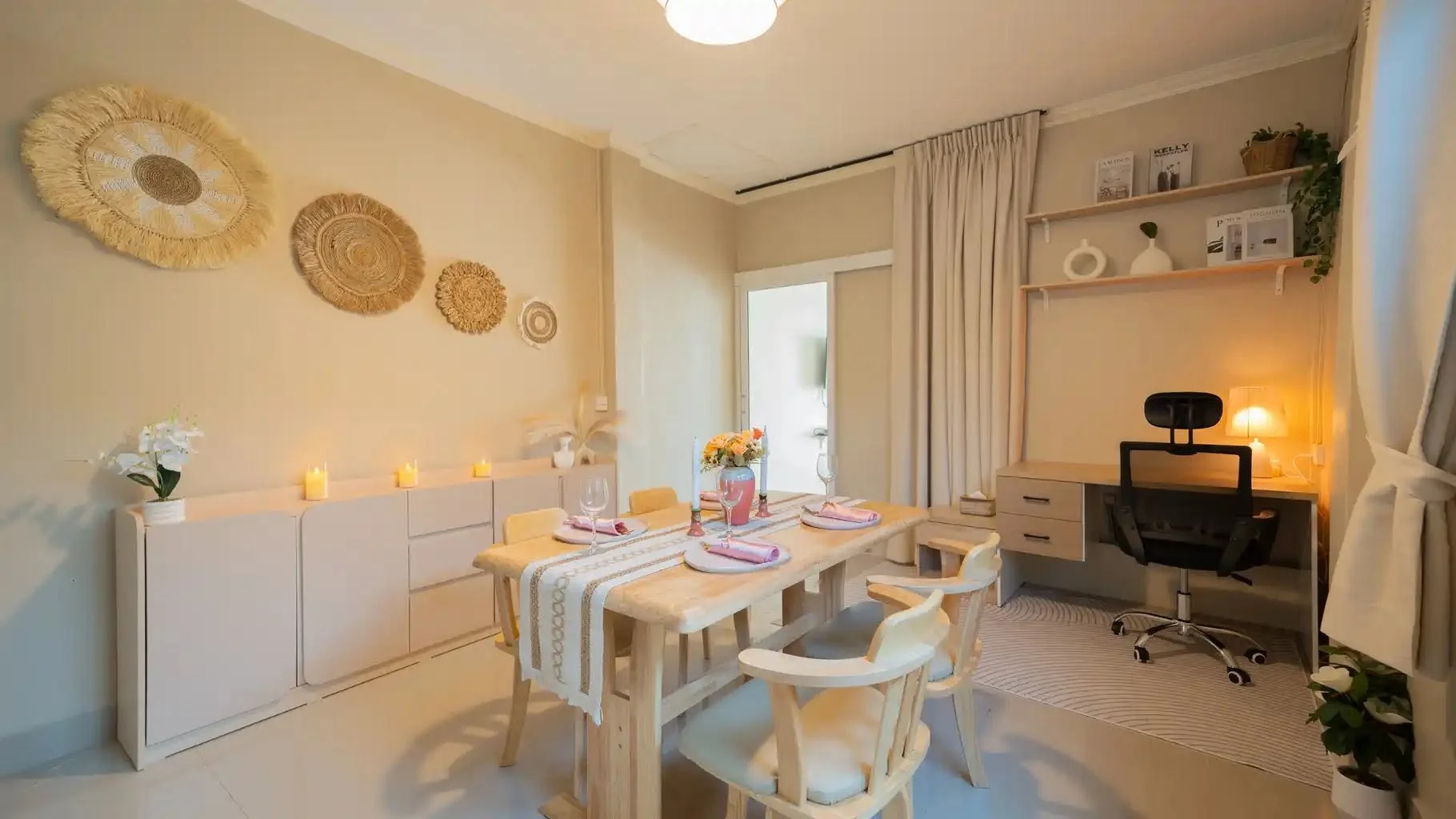 Open-plan living and dining area in 2-bedroom villa, Rawai