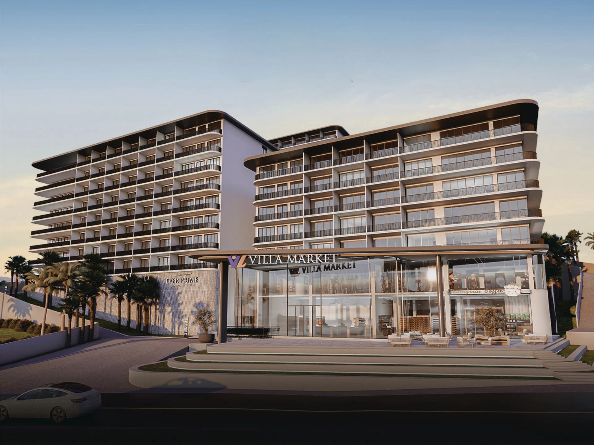Architektur von Ever Prime Residences mit Villa Market Einzelhandel, Karo