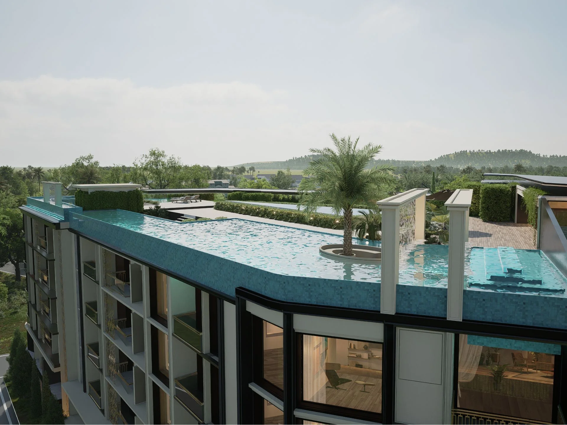 Piscina en azotea de 8 Atelier Residence, Bang Tao, vista 2